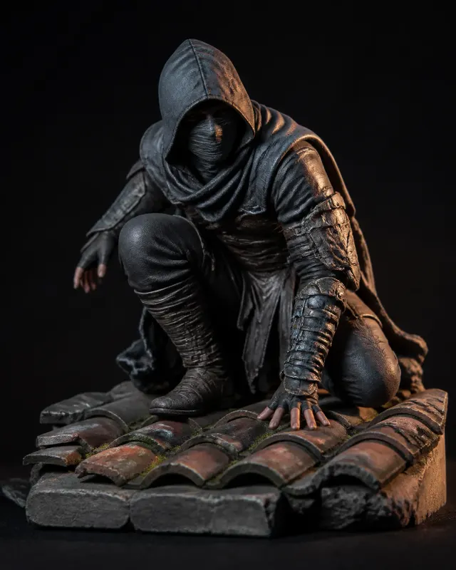 Hooded Assassin Resin Figurine Photo