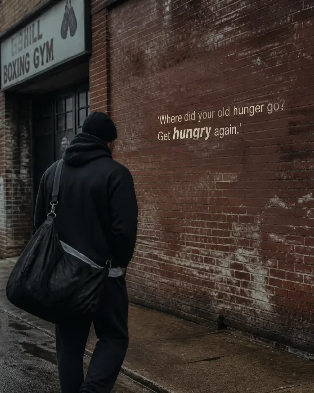Hungry Again Boxing Gym Quote Photo
