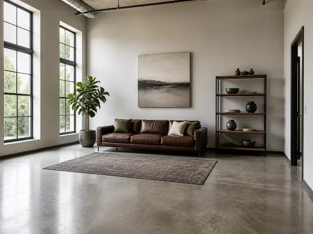 Industrial Living Room Virtual Staging