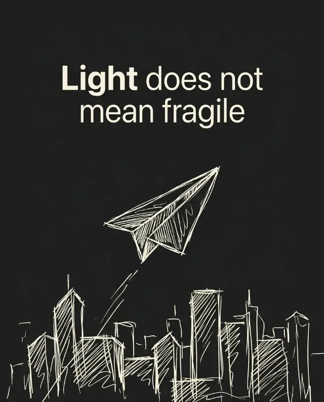 Ink Skyline Paper Plane Quote Graphic