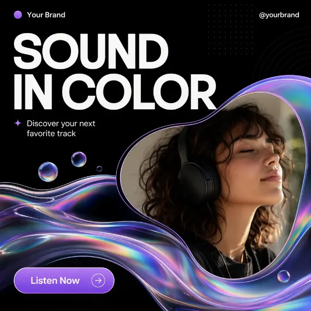 Iridescent Music App Instagram Post