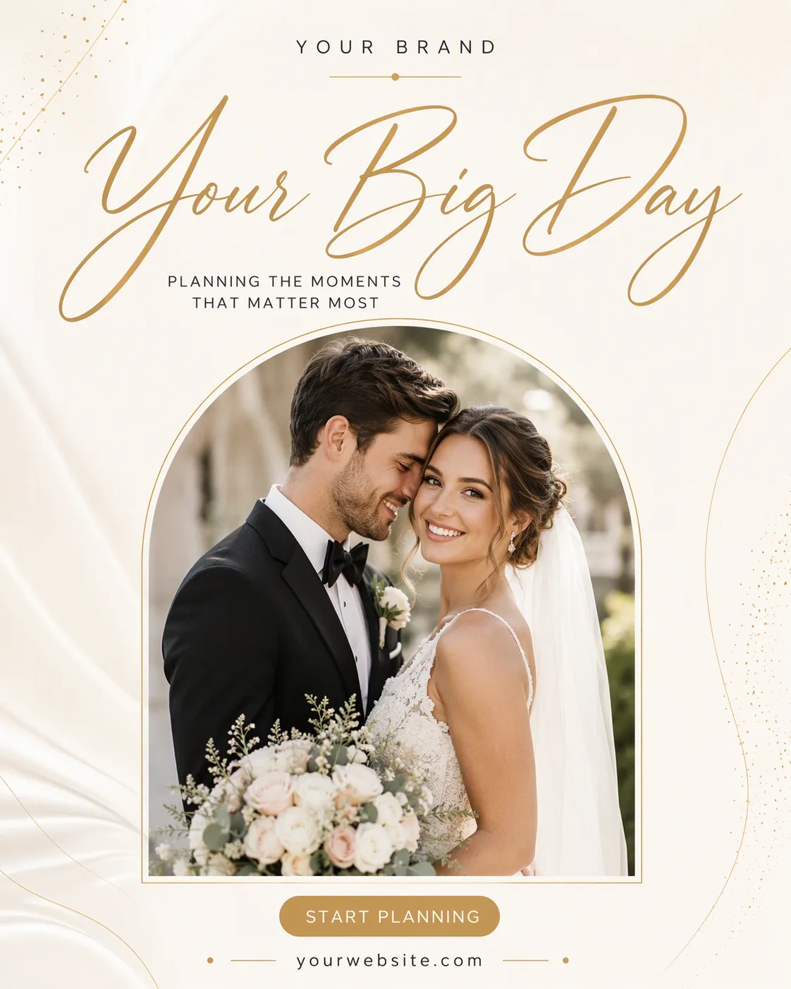 Ivory Gold Wedding Planner Instagram Post