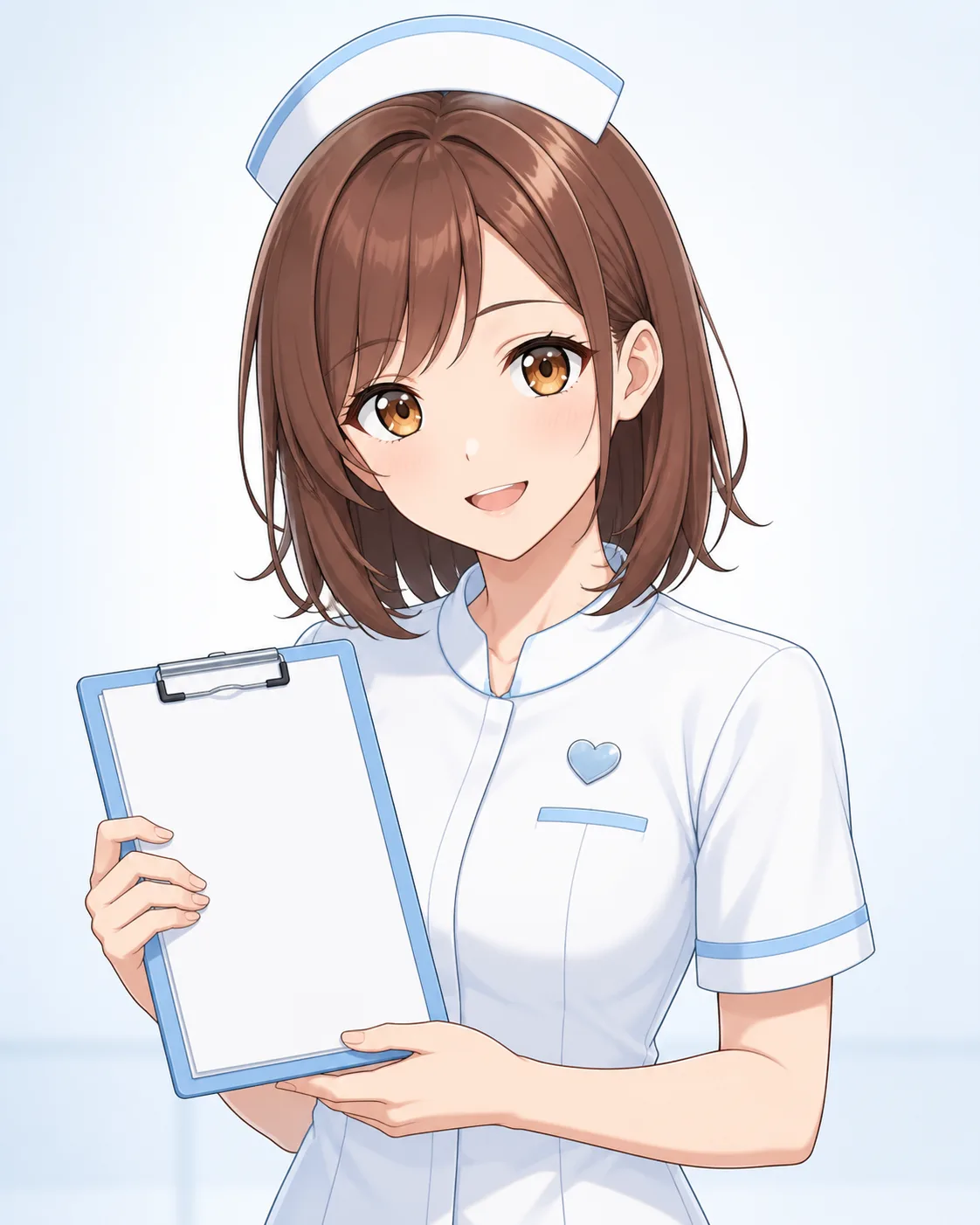 Kind Anime Nurse Half Body Illustration