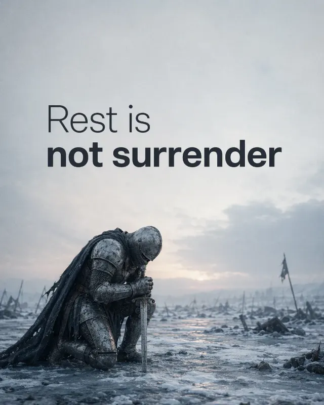 Kneeling Knight Dawn Quote Post