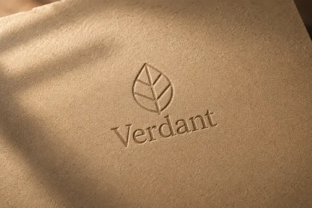 Kraft Paper Debossed Logo Mockup