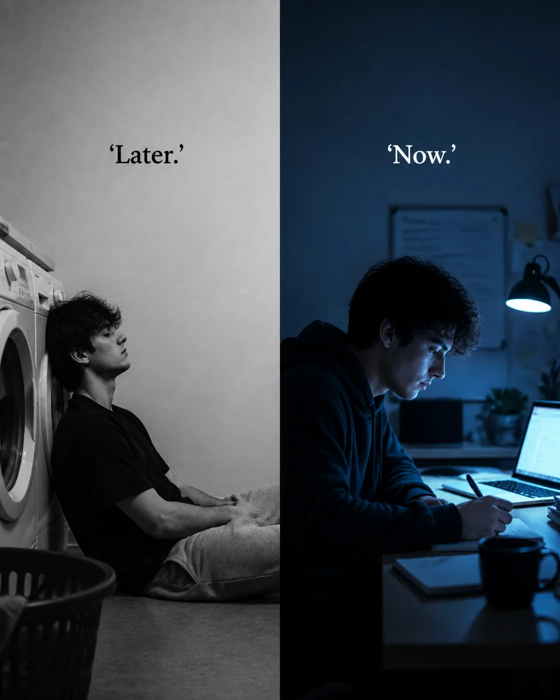Later Now Split Quote Image