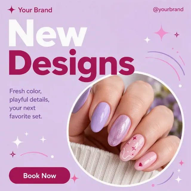 Lavender Nail Designs Instagram Post