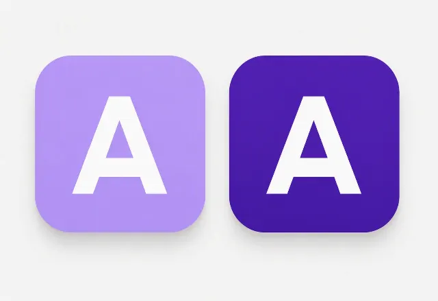 Light And Dark Mode Letter App Icons