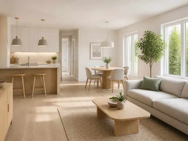Light Scandinavian Open Plan Staging