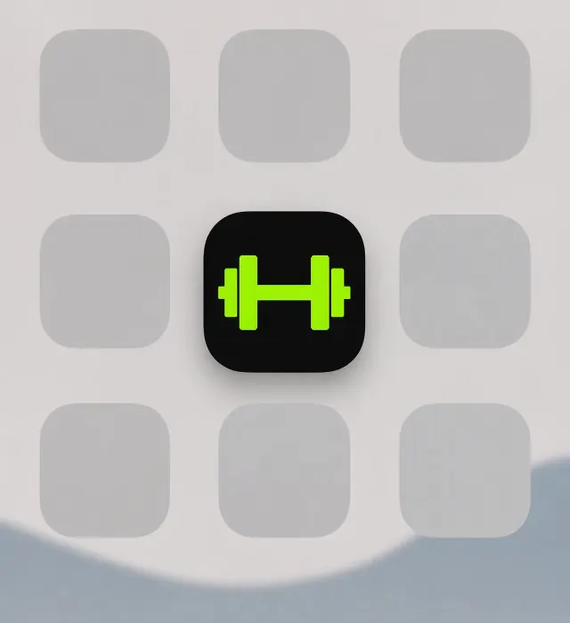 Lime Dumbbell Workout App Icon
