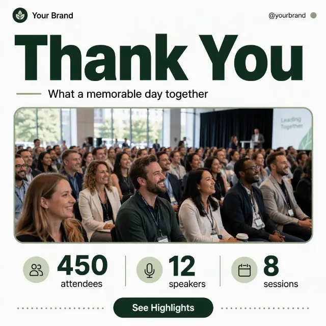 LinkedIn Event Recap Thank You Post