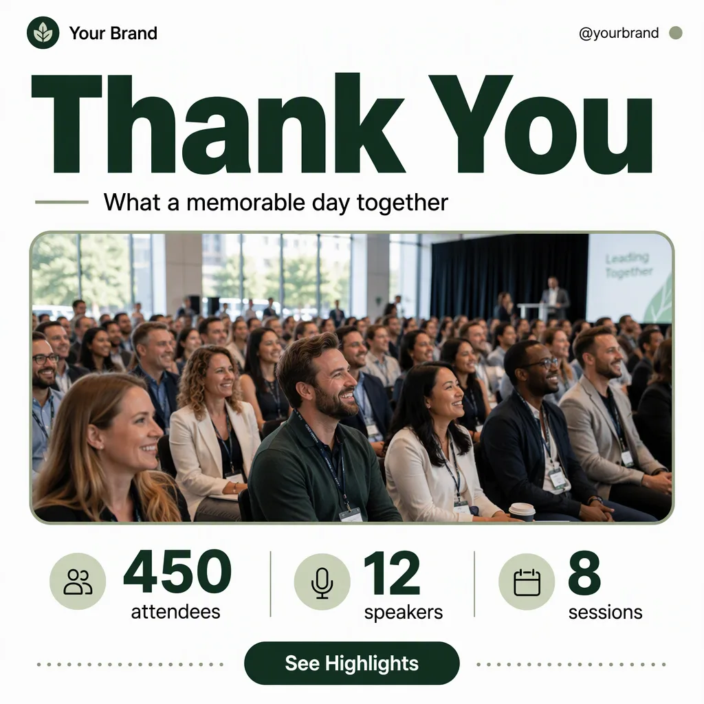 LinkedIn Event Recap Thank You Post