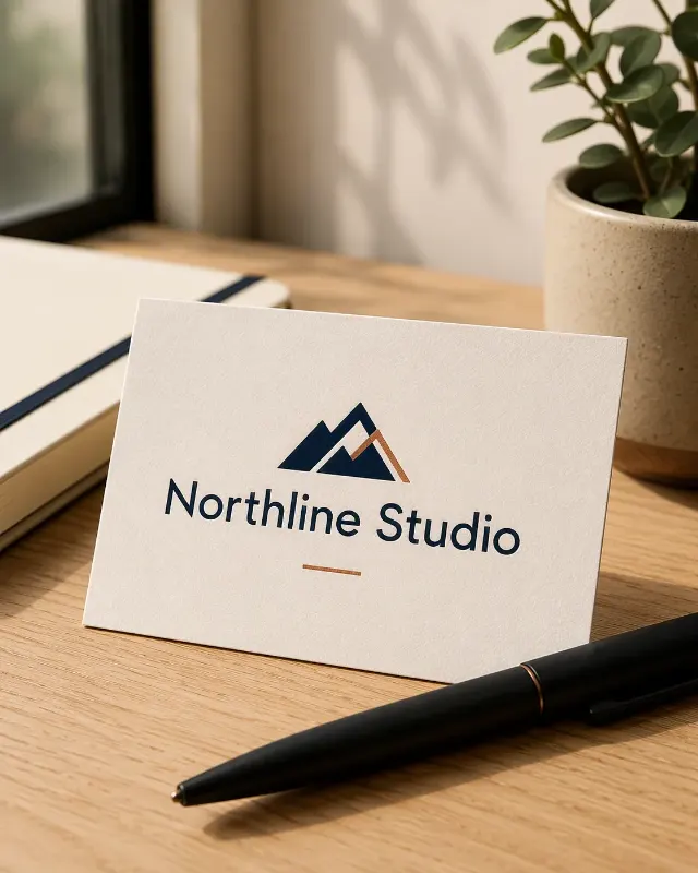 Logo Business Card Desk Ad Post