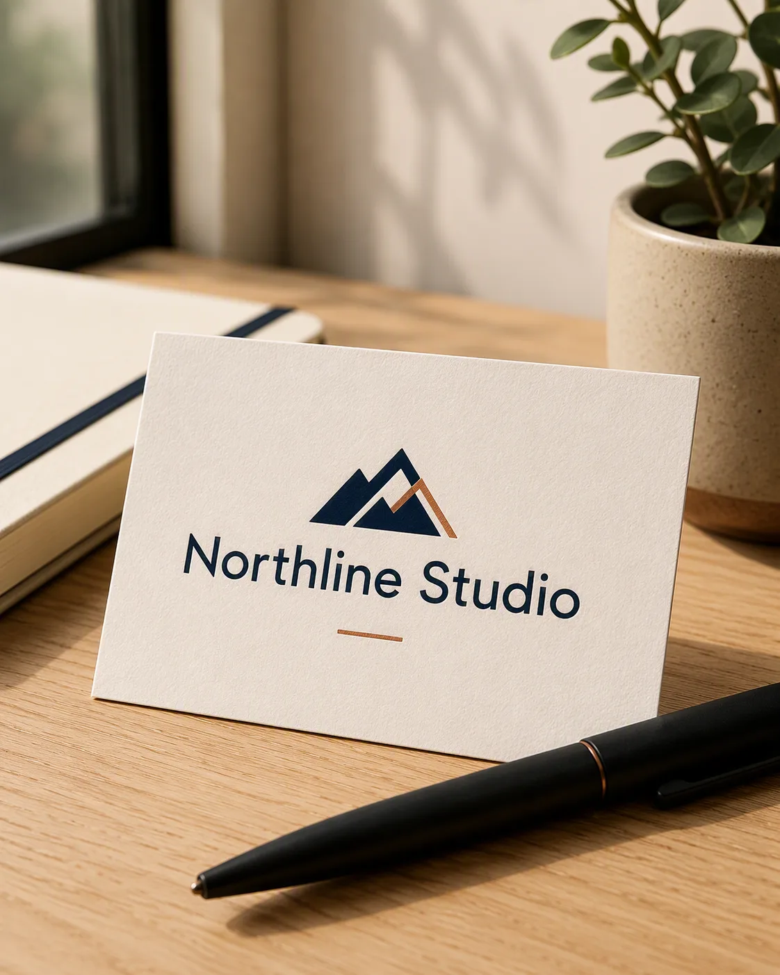 Logo Business Card Desk Ad Post