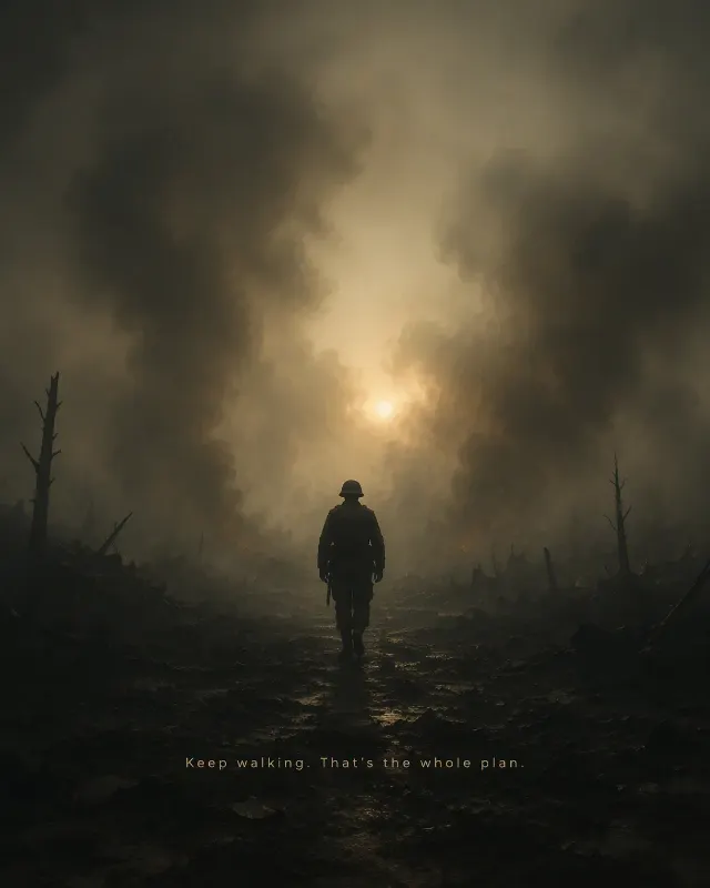 Lone Soldier Cinematic Quote Graphic