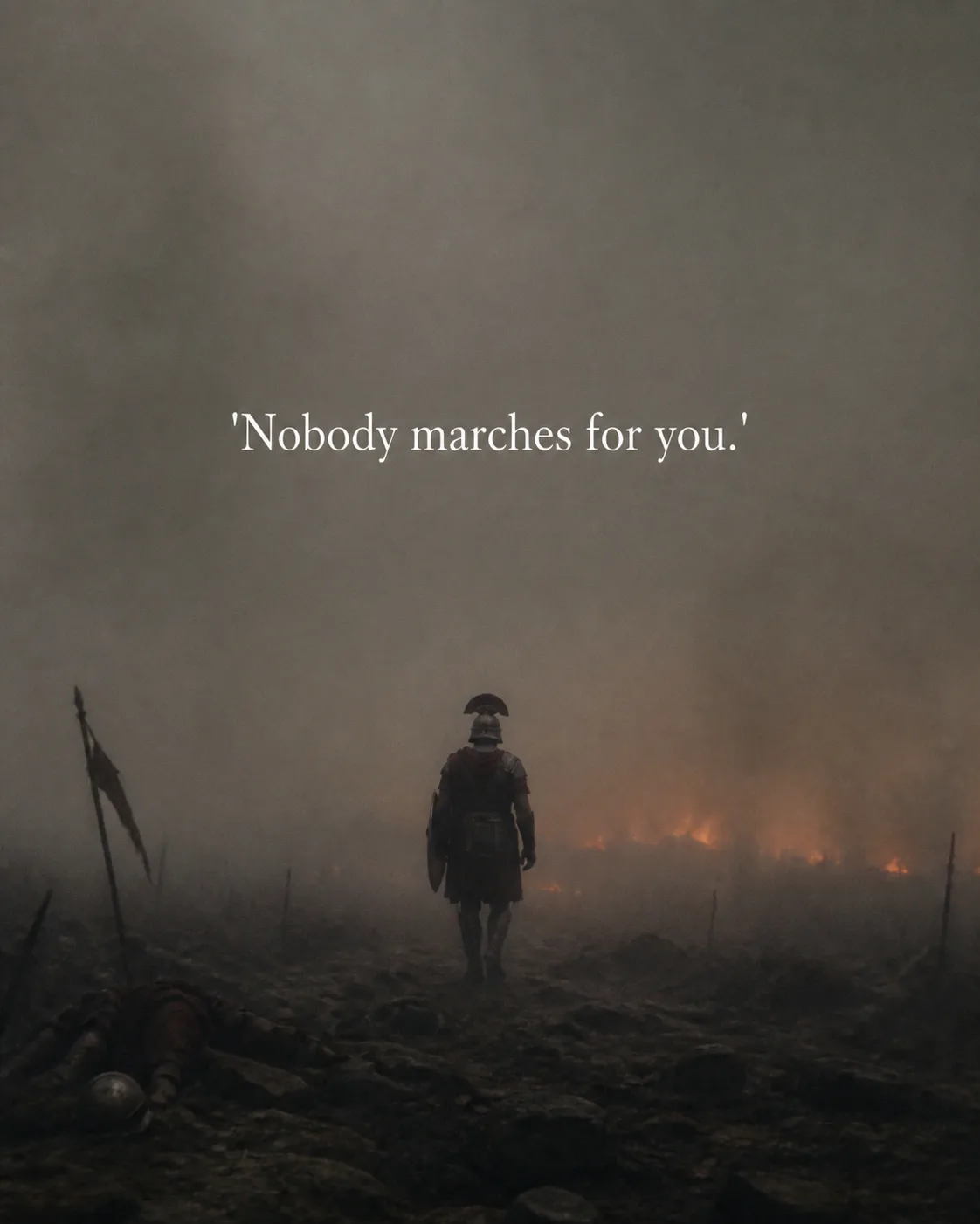 Lone Soldier Fog Quote Instagram Post