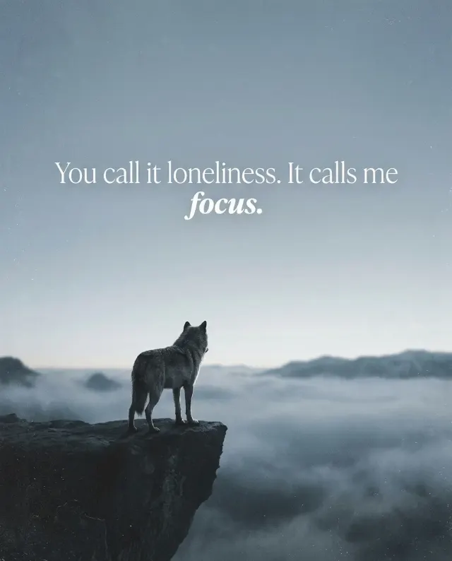 Lone Wolf Motivational Quote Post