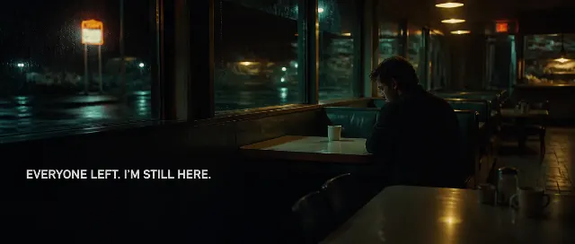 Lonely Diner Letterbox Quote Photo