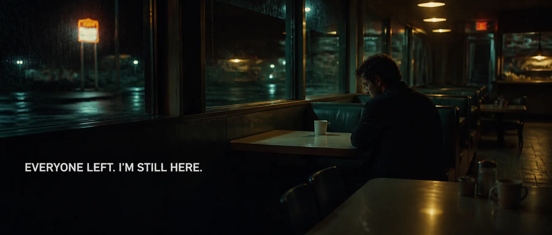 Lonely Diner Letterbox Quote Photo