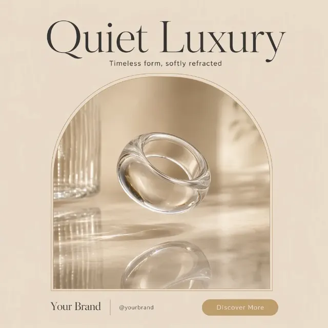 Luxury Glass Ring Instagram Post