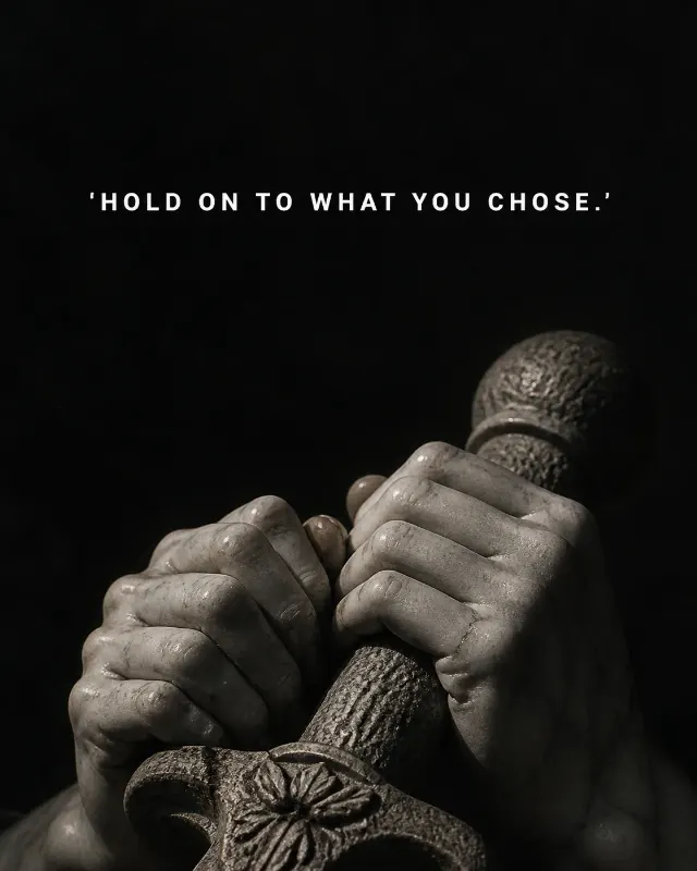 Marble Hands Sword Quote Instagram Post