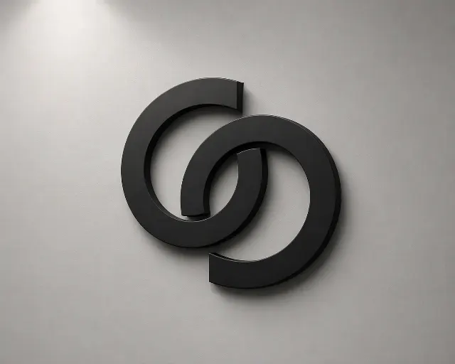 Matte Black Logo Sign Wall Mockup