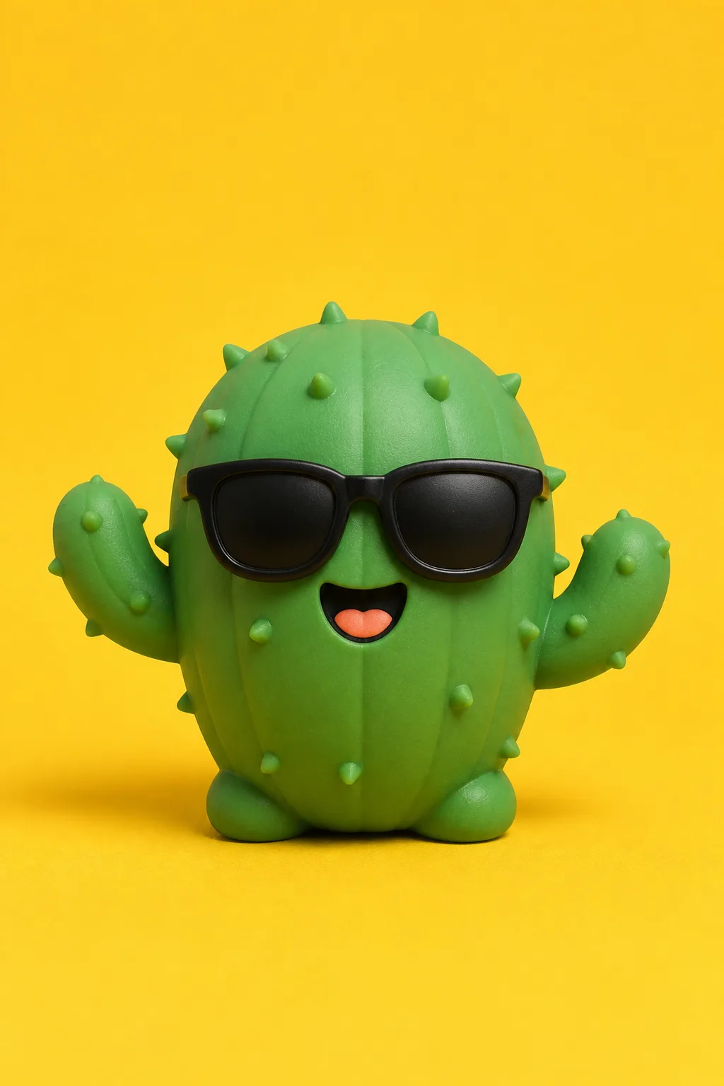 Matte Green Cactus Vinyl Figurine