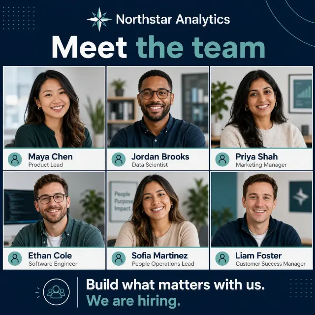 Meet The Team LinkedIn Hiring Post