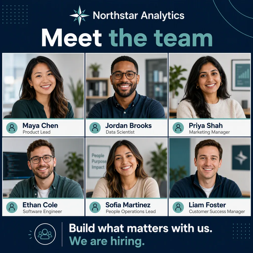 Meet The Team LinkedIn Hiring Post