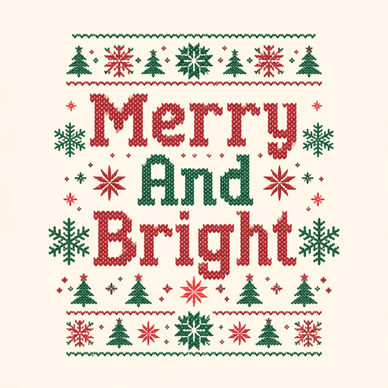 Merry And Bright Christmas T-Shirt Design
