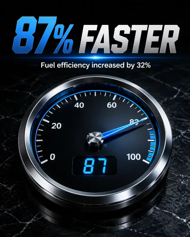 Metallic Speedometer Efficiency Instagram Post