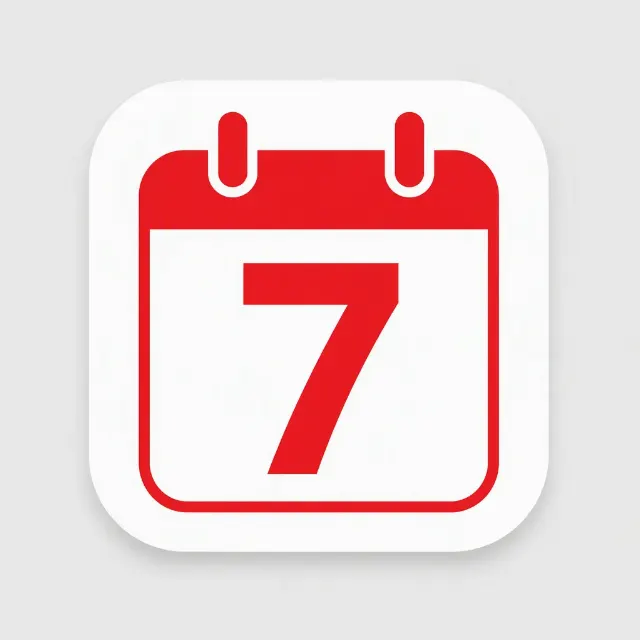 Minimal Calendar Planner App Icon