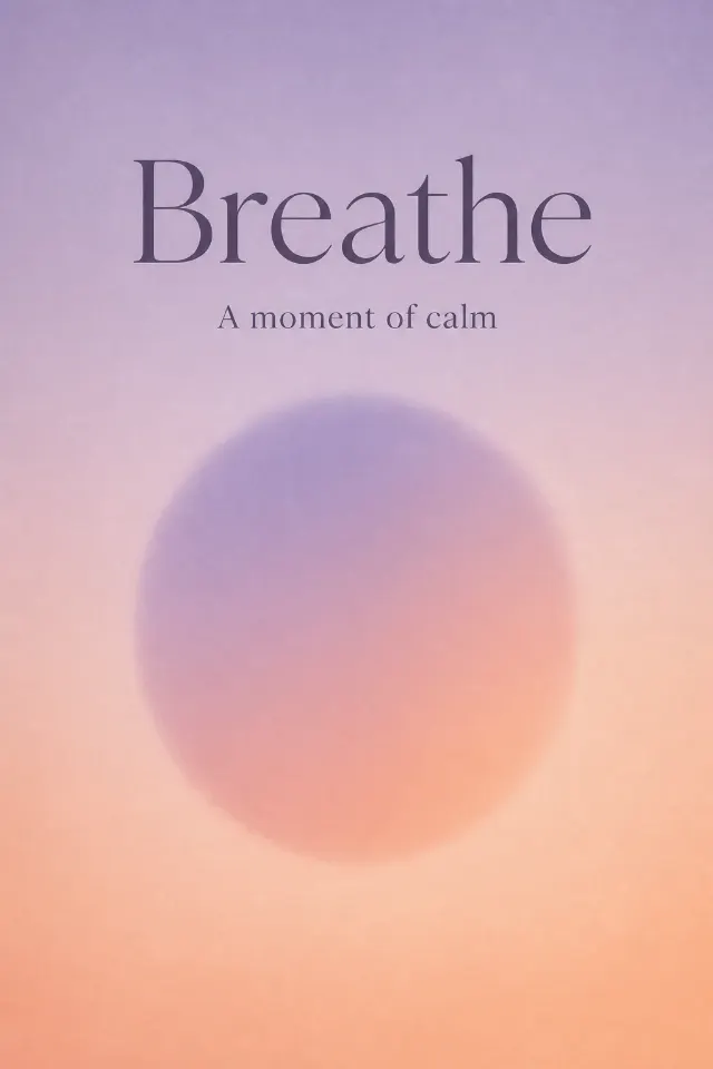 Minimal Calm Gradient Quote Poster