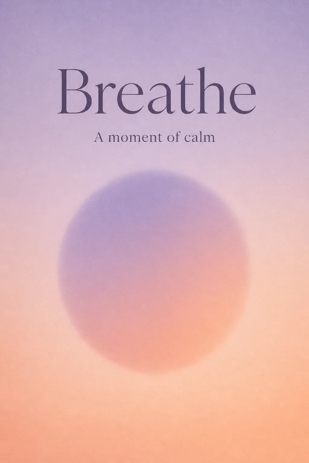 Minimal Calm Gradient Quote Poster
