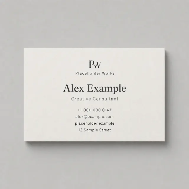 Minimal Centered Business Card Mockup
