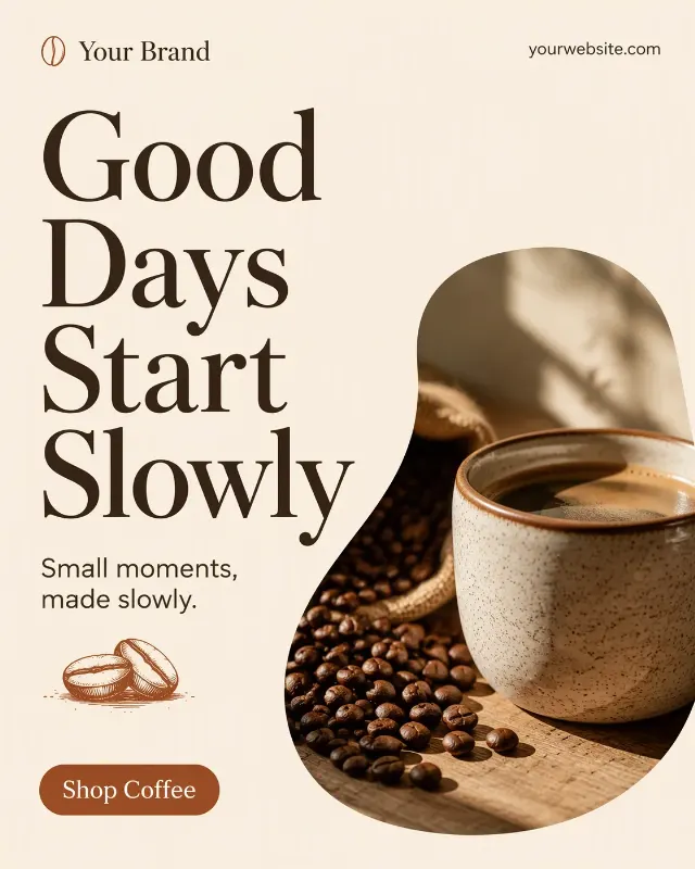 Minimal Coffee Quote Instagram Post