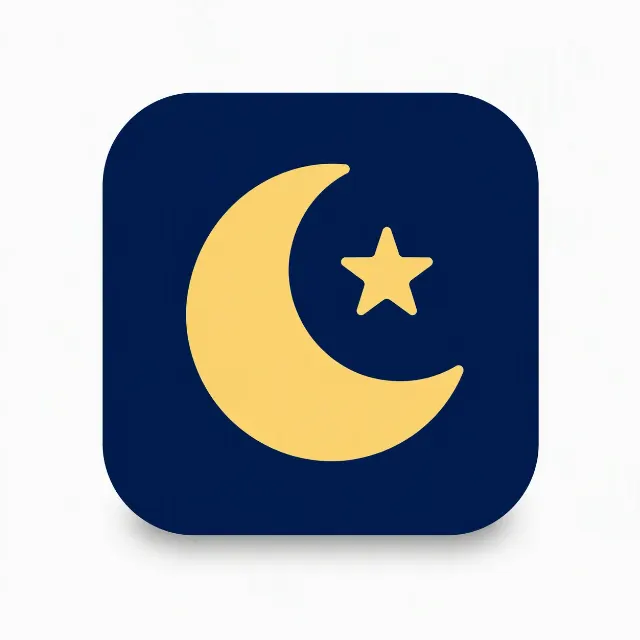 Minimal Crescent Moon Sleep App Icon
