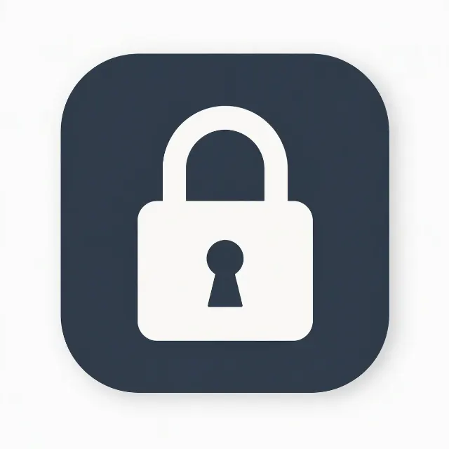 Minimal Dark Slate Lock App Icon