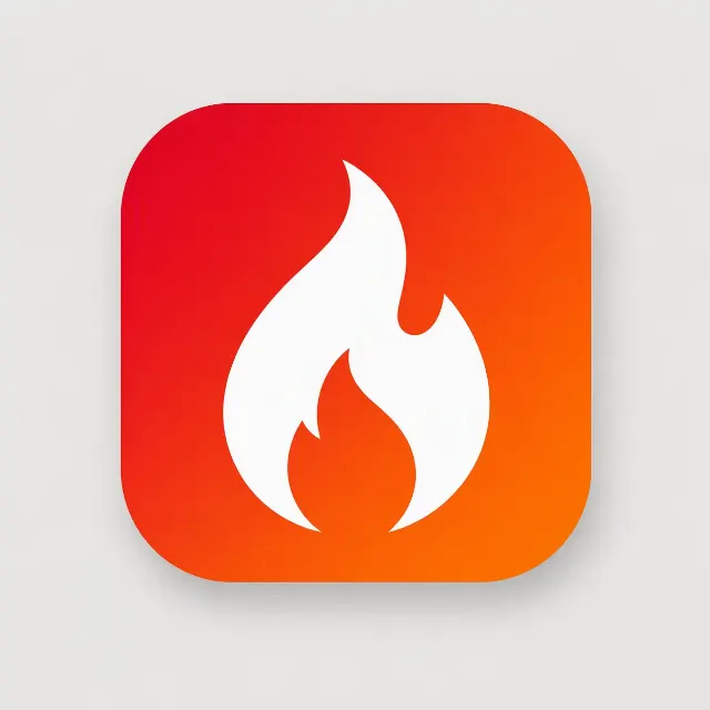 Minimal Flame Fitness App Icon