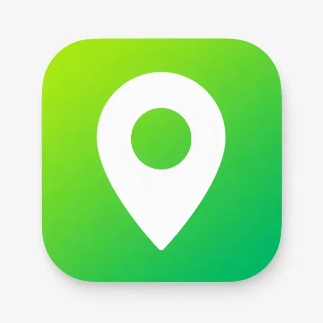 Minimal Green Travel App Icon Design