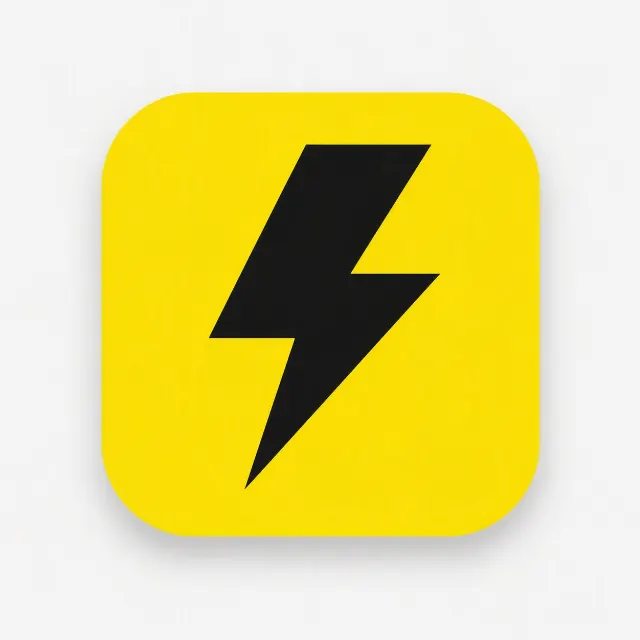 Minimal Lightning Bolt App Icon