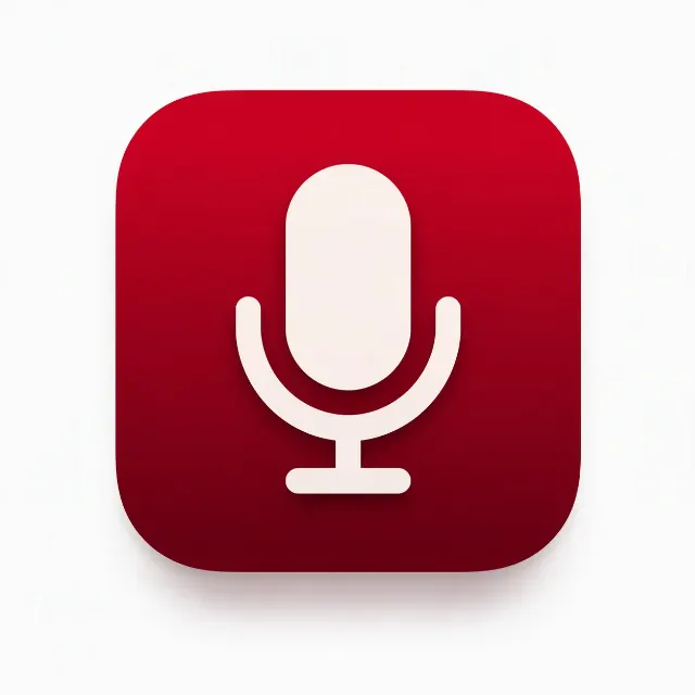 Minimal Microphone Podcast App Icon
