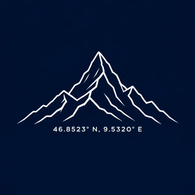 Minimal Mountain Coordinates T-Shirt Design