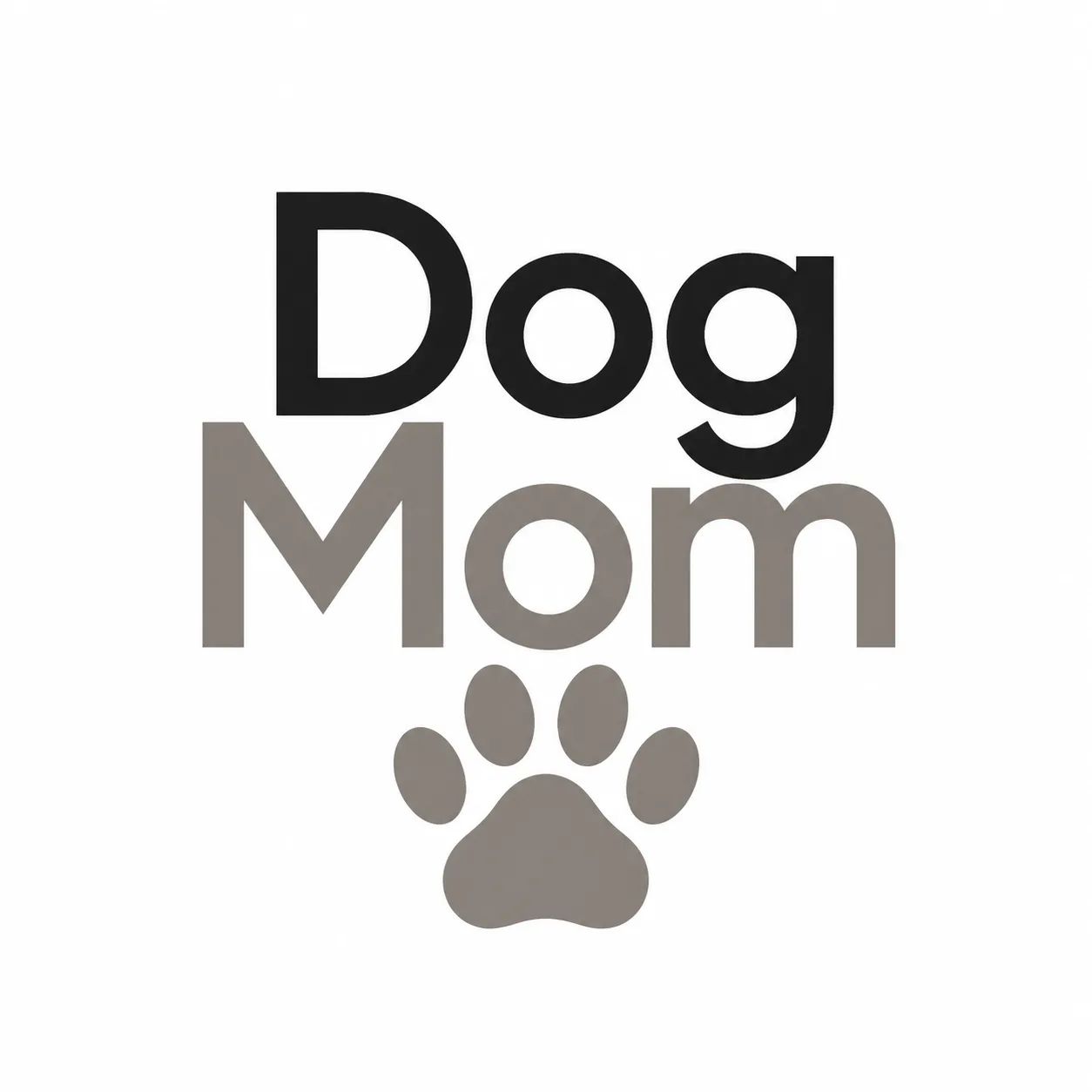 Minimal Paw Print Dog Mom T-Shirt