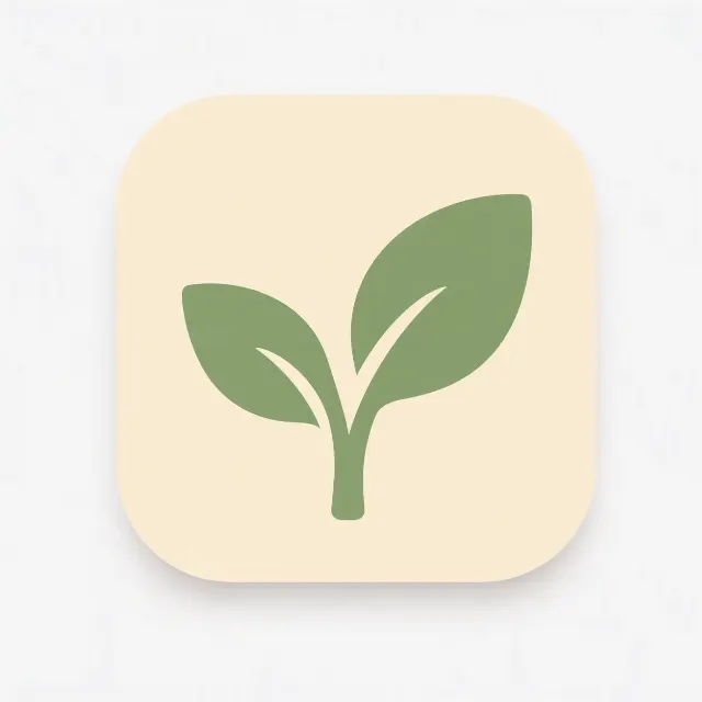 Minimal Plant Sprout Habit Tracker Icon