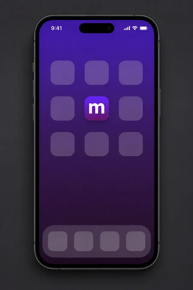 Minimal Purple Letter App Icon