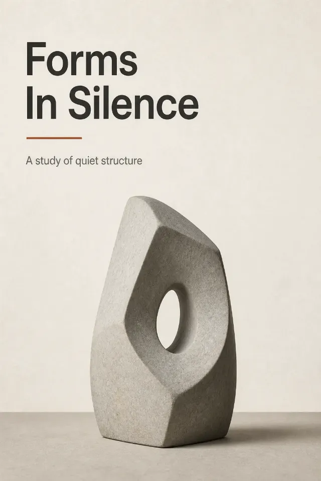 Minimal Swiss Sculpture Exhibition Poster