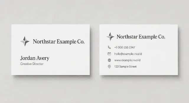 Minimal White Business Card Mockup