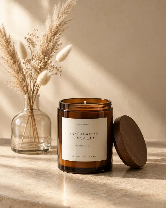 Minimalist Candle Product Photo