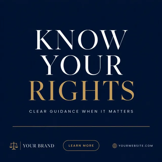 Minimalist Law Firm Rights Instagram Post